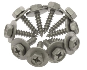 Set 10 Bucati Surub montare cu saiba Diametru gaura/surub 4.8 mm Diametru / Latime 18 mm Inaltime / Lungime 20 mm