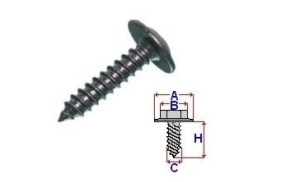 Set 100 Bucati Surub montare cu cap in Cruce Diametru gaura/surub 3.3 mm Diametru / Latime 9.3 mm Inaltime / Lungime 16.1 mm