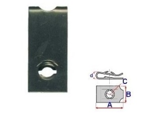 Set 25 Bucati Clema de montare cu surub Diametru gaura/surub 3 mm Latime 12 mm Lungime 29,2 mm