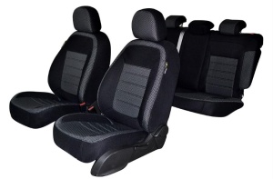 SET HUSE SCAUN UMBRELLA PENTRU RENAULT CAPTUR 2013- (BANCHETA FRACTIONATA) CU TETIERE SPATE IN FORMA DE L