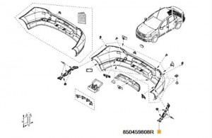 Suport bara spate stanga Dacia Logan II - Img 2