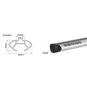Bare transversale Menabo Delta Silver pentru Chevrolet Cruze Hatchback, 5 usi, model 2009-2011 - Img 6