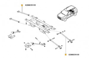 Brat suspensie spate Dacia Duster 4x4
