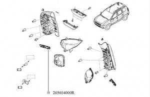 Catadioptru dreapta Dacia Duster/ Dacia Logan MCV II - Img 2