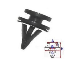 Set 10 Bucati CLIPSURI FIXARE BMW / VOLVO a - 12.5 b - 7.6 c - 14.9 d - 2.4 h - 18.8