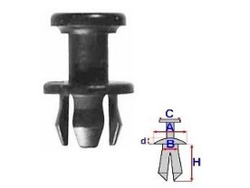 Set 10 Bucati CLIPSURI FIXARE BMW / VOLVO a - 17.9 b - 11.5 c - 14.9 d - 2.2 h - 10.7