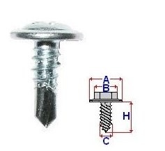 Set 100 Bucati Surub autofiletant Diametru gaura/surub 4.2 mm Diametru / Latime 10 mm Inaltime / Lungime 13 mm