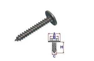 Set 100 Bucati Surub montare cu cap in Cruce Diametru gaura/surub 3.3 mm Diametru / Latime 9.3 mm Inaltime / Lungime 21.5 mm