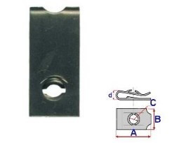 Set 25 Bucati CLIPSURI FIXARE A = 29,6mm - B = 12mm - C = 5,2mm - d = 3mm