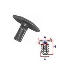 Set 25 Bucati CLIPSURI FIXARE CITROEN / PEUGEOT / RENAULT a - 16.9 b - 4 c - 4 d - 3.9 h - 11.3