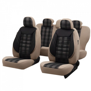 Set huse scaun Sport negru-gri