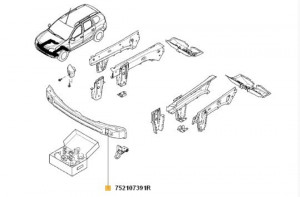 Armatura bara fata Dacia Duster - Img 2