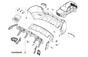 Armatura bara spate Dacia Duster