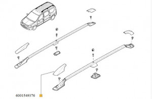 Capac bara longitudinala stanga fata Dacia Logan MCV