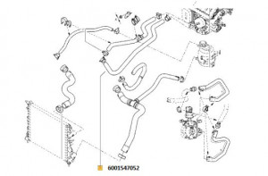 Conducta iesire radiator incalzire Dacia Logan/ Dacia Sandero - Img 2