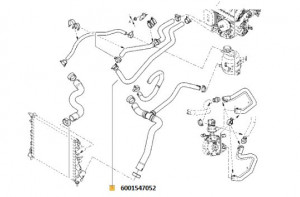 Conducta iesire radiator incalzire Dacia Logan/ Dacia Sandero