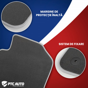 Covorase auto mocheta (gri) Audi A1 8X, caroserie Hatchback, fabricatie 09.2010 - 05.2018 - Img 2