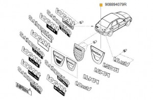 Emblema spate Dacia Logan/ Dacia Sandero - Img 3