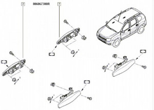Maner usa dreapta fata/ spate Dacia Duster/ Dacia Sandero - Img 2