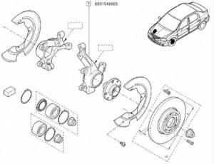 Portfuzeta stanga Dacia Logan/ Dacia Sandero cu ABS