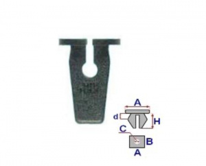 Set 10 Bucati CLIPSURI FIXARE VW / AUDI / SKODA / SEAT A= 12,1mm - C= 3,9mm - d= 3,3mm - H= 15,1mm