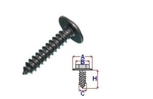 Set 100 Bucati Surub montare cu cap in Cruce Diametru gaura/surub 3.8 mm Diametru / Latime 9.8 mm Inaltime / Lungime 19.4 mm