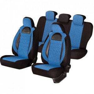 Set huse scaun Racing albastru