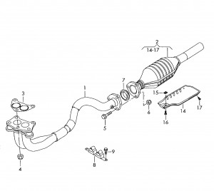 Catalizator auto VW GOLF 4 1.4, 1,6 1997-2008 - Img 2
