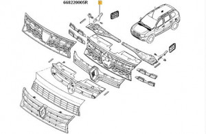 Obturator lateral dreapta Dacia Duster - Img 2