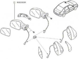 Oglinda electrica exterioara stanga cu incalzire Dacia Logan MCV/ Dacia Sandero - Img 2