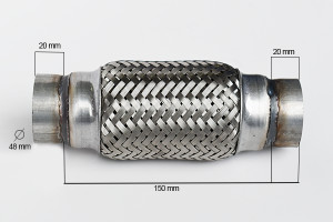 RACORD FLEXIBIL INNER & OUTER BRAID (B) 48x150 MM