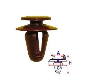 Set 10 Bucati Clema tapiserie Diametru deschidere 8.5 Raza 13 mm H / L 20 mm