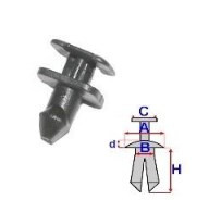 Set 10 Bucati CLIPSURI FIXARE BMW / VOLVO a - 11.8 b - 5.4 c - 11.8 d - 1.6 h - 11