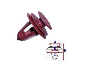 Set 10 Bucati CLIPSURI FIXARE TOYOTA / MAZDA / HYUNDAI a - 12.7 b - 8.2 c - 17.6 d - 2.8 h - 20.9