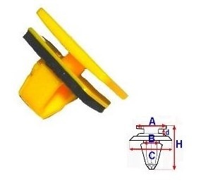 Set 10 Bucati CLIPSURI FIXARE TOYOTA / MAZDA / HYUNDAI a - 19.8 b - 9.3 c - 17.9 d - 2.4 h - 14.8