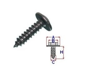 Set 100 Bucati Surub montare cu cap in Cruce Diametru gaura/surub 3.9 mm Diametru / Latime 9.7 mm Inaltime / Lungime 25 mm