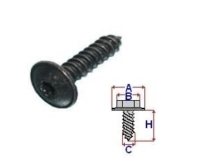 Set 100 Bucati Surub montare cu cap Torx Diametru gaura/surub 3.4 mm Diametru / Latime 8 mm Inaltime / Lungime 15.5 mm