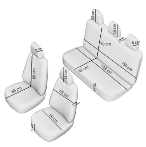 Set huse scaun Racing gri - negru - Img 2