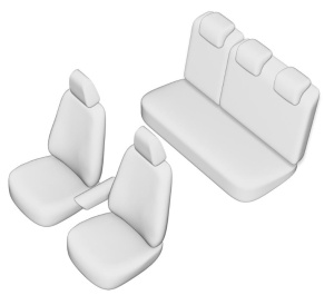 SET HUSE SCAUN UMBRELLA PENTRU RENAULT CAPTUR 2013- (BANCHETA FRACTIONATA) CU TETIERE SPATE IN FORMA DE L - Img 3
