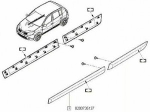 Bandou protectie usa fata stanga Dacia Sandero - Img 2