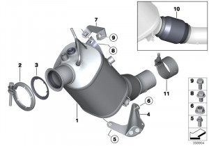 Filtru de particule BMW Seria 5 F10/F11 518D,520D 2010- - Img 2