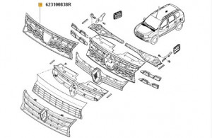 Grila calandru Dacia Duster