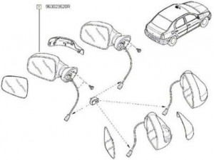 Oglinda electrica exterioara stanga cu incalzire Dacia Logan MCV/ Dacia Sandero