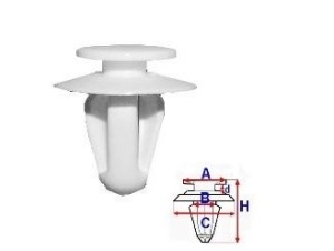 Set 10 Bucati Clema tapiserie Diametru deschidere 8.5 Raza 13 mm H / L 20 mm