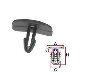 Set 10 Bucati CLIPSURI FIXARE FIAT / ALFA ROMEO / LANCIA a - 18 b - 3.8 c - 5.4 d - 5.6 h - 13.1