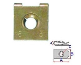 Set 10 Bucati CLIPSURI FIXARE Mercedes A = 16,1mm - B = 16mm - C = 6,8mm - d = 1,8mm