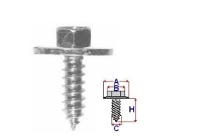 Set 10 Bucati CLIPSURI FIXARE MERCEDES a - 17.9 b - 7.9 c - 5.3 h - 15.8