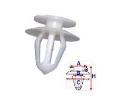 Set 10 Bucati CLIPSURI FIXARE OPEL / CHEVROLET / DAEWOO A 12,6 B 7,3 C 16,8 d 2,9 H 18,2