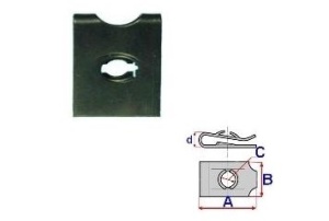 Set 25 Bucati Clema de montare cu surub Diametru gaura/surub 2,5 mm Latime 11 mm Lungime 16,5 mm