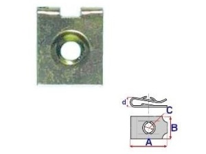Set 25 Bucati Clema de montare cu surub Diametru gaura/surub 3 mm Latime 11 mm Lungime 13,4 mm